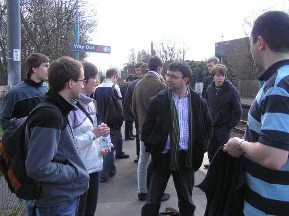 Waiting for the tram