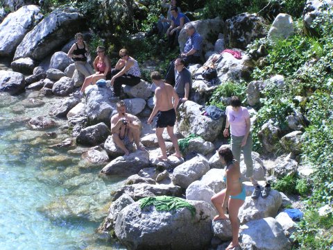 Return from Kozjek waterfall