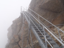 Day 3 - Rotsotckhutte - Schilthorn (2969m) - a ladder! That's how the Swiss make a piece of vertical rock a walk!